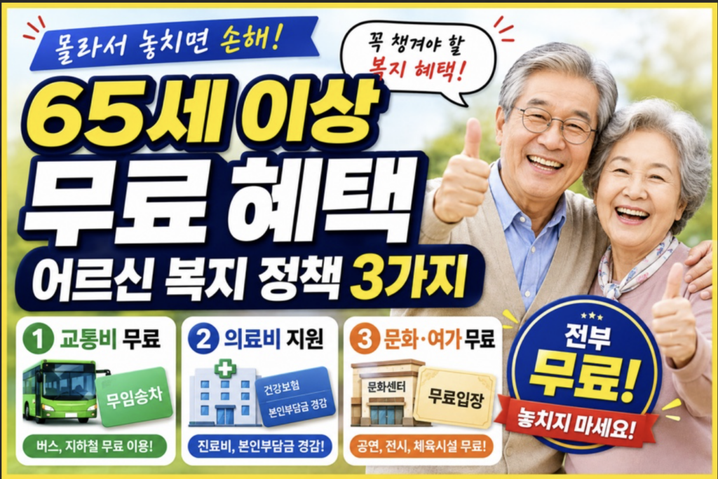 만 65세 되자마자 안 쓰면 매달 수십만 원 손해 보는 정부 지원 혜택 Top 3 (교통·의료·검진) 2 스크린샷 2026 05 23 오후 1.19.00