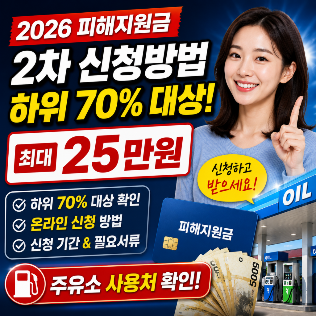 2026 2차 피해지원금 최대 55만원! 신청 대상부터 주유소 사용법까지 총정리 1 491E29B2 925A 426C B1CA 0247B36D2C4F