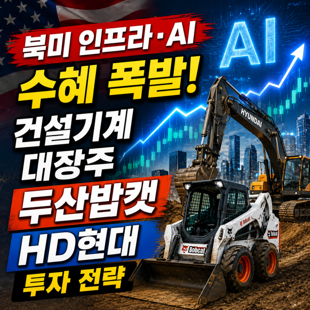 북미 인프라·AI 수혜 폭발! 건설기계 대장주 두산밥캣·HD현대 투자 전략 1 ChatGPT Image 2026년 5월 24일 오후 05 38 31