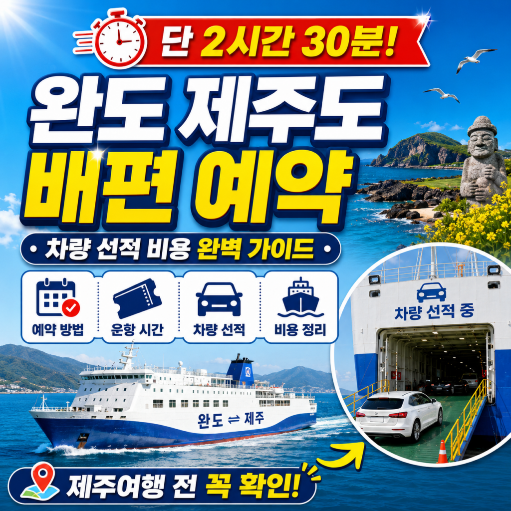 단 2시간 30분! 완도 제주도 배편 예약 및 차량 선적 비용 완벽 가이드 2 ChatGPT Image 2026년 6월 3일 오전 01 28 50