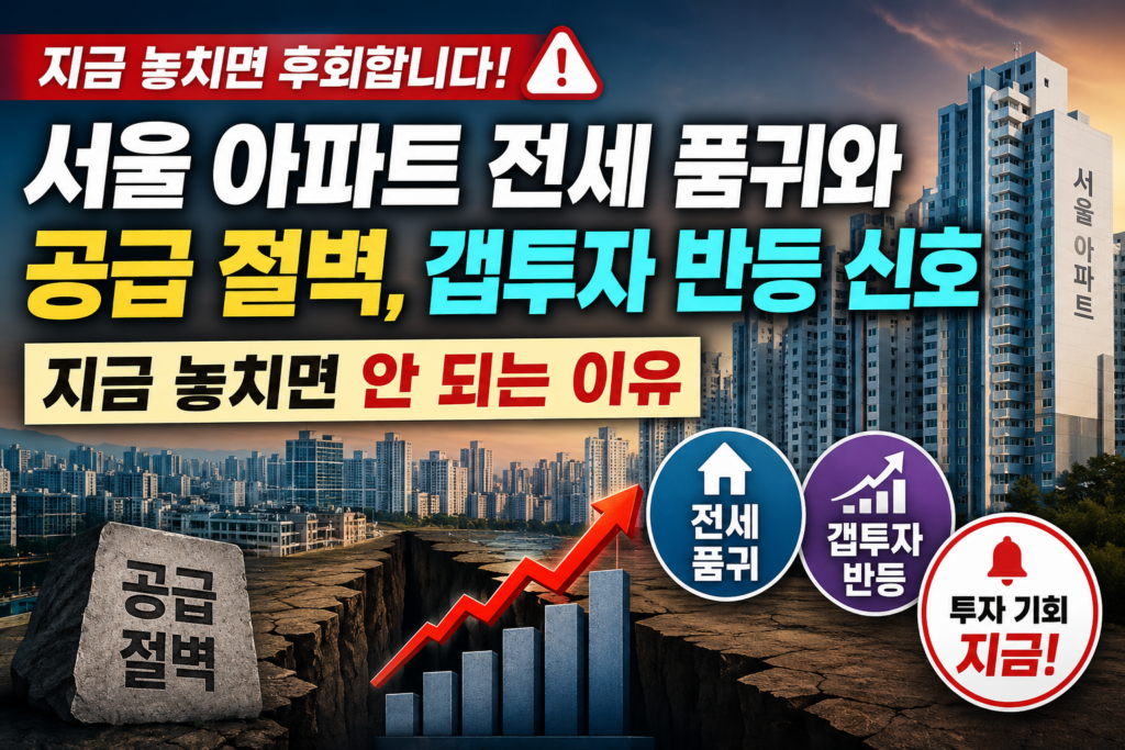 서울 아파트 전세 품귀와 공급 절벽, 갭투자 반등 신호 지금 놓치면 안 되는 이유 2 ChatGPT Image 2026년 6월 3일 오전 01 18 46